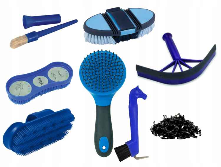 Zestaw szczotek do pielęgnacji koni