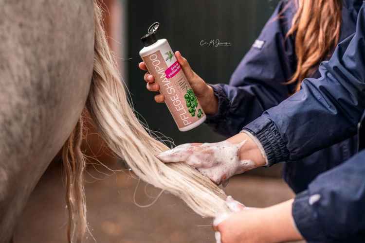 SZAMPON DLA KONI PIELĘGNUJE NADAJE PERŁOWY POŁYSK 500ML ZAWIERA PANTENOL
