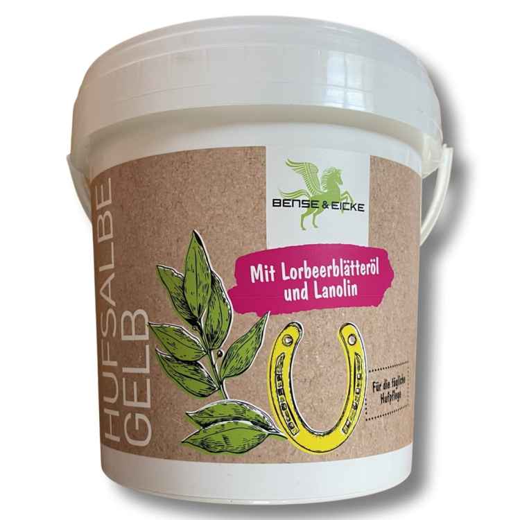 SMAR DO KOPYT KONIA Z OLEJKIEM LAUROWYM ŻÓŁTY 1L NATURALNY ANTYBAKTERYJNY