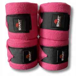 OWIJKI POLAROWE NA RZEP DLA KONIA 3M RÓŻOWE 4 SZT