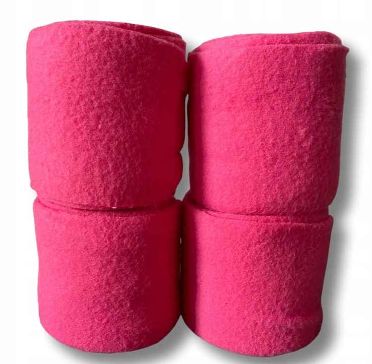 OWIJKI POLAROWE NA RZEP DLA KONIA 3M RÓŻOWE 4 SZT