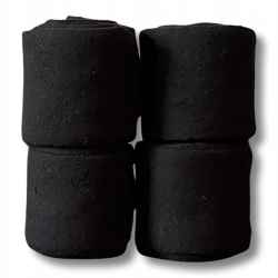 OWIJKA OWIJKI POLAROWE NA RZEP DLA KONIA KONI CZARNE KOMPLET 4SZT