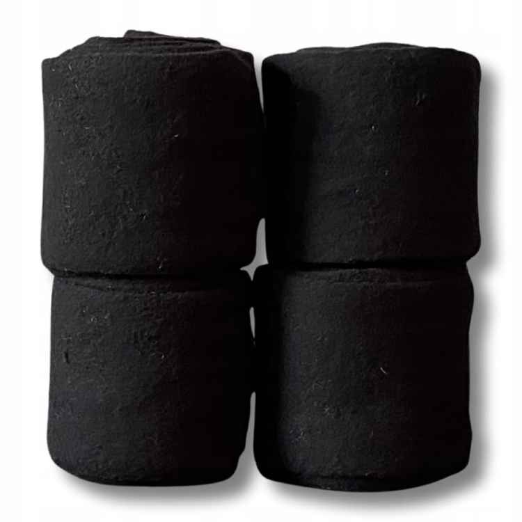 OWIJKA OWIJKI POLAROWE NA RZEP DLA KONIA KONI CZARNE KOMPLET 4SZT