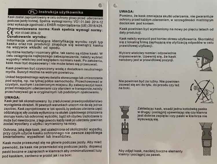 KASKOTOCZEK KASK JEŹDZIECKI REGULOWANY L 60-61