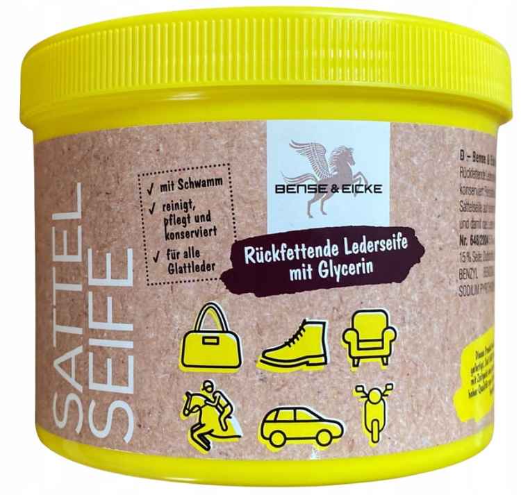 MYDŁO DO CZYSZCZENIA SKÓR SIODEŁ OGŁOWI MEBLI TAPICERKI Z GĄBKĄ 500 ML