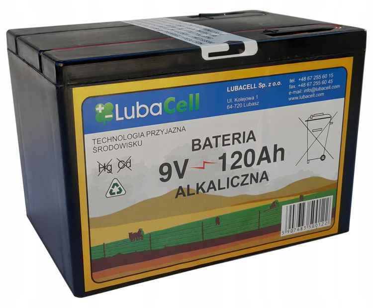 BATERIA ALKAICZNA DO PASTUCHA ELEKTRYCZNEGO 9V/120AH