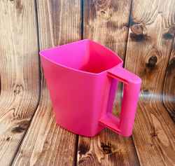 MIARKA DO PASZY MOCNY KUBEK Z MIARKĄ 2L 2KG RÓŻOWY