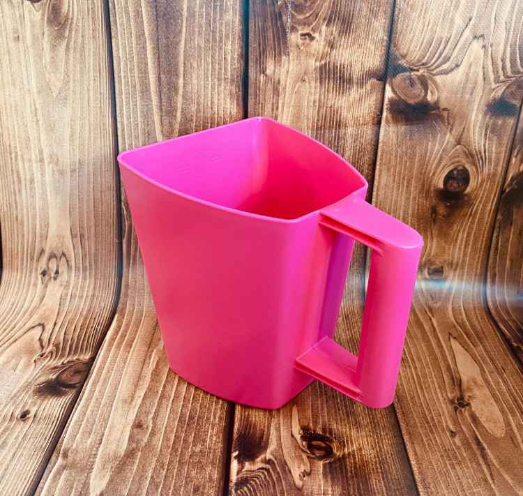 MIARKA DO PASZY MOCNY KUBEK Z MIARKĄ 2L 2KG RÓŻOWY