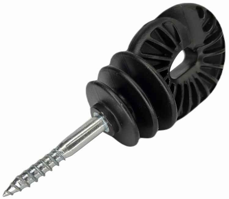 IZOLATOR DO DRUTU LINEK OGRODZENIE ELEKTRYCZNE CZARNY