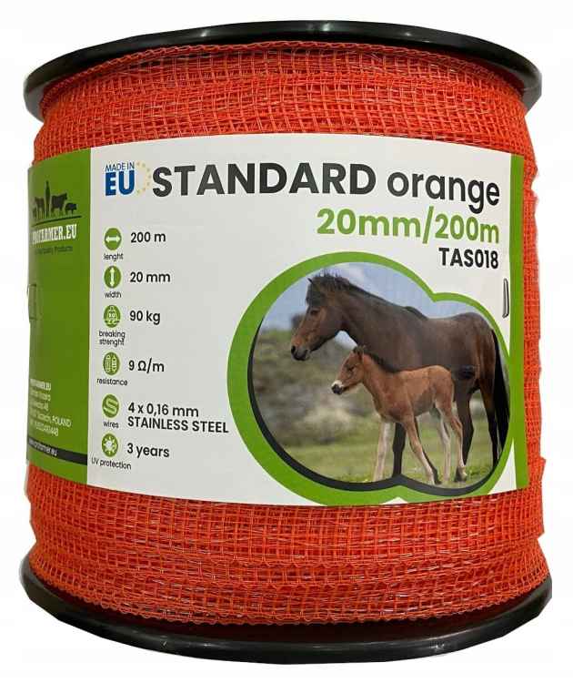 TAŚMA OGRODZENIOWA PASTUCH 20MM 200M