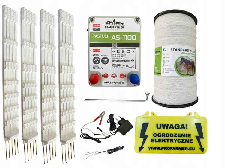 Pastuch elektryczny na kucyki – kompletny zestaw ogrodzenia elektrycznego - ZES025