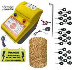 ZESTAW DO OGRODZENIA ELEKTRYCZNEGO KOMPLET PASTUCH NA PSY KONIE