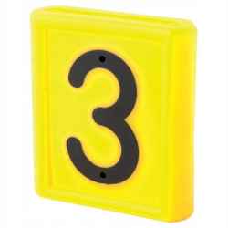 Płytka numer '3' do obroży dla bydła krów