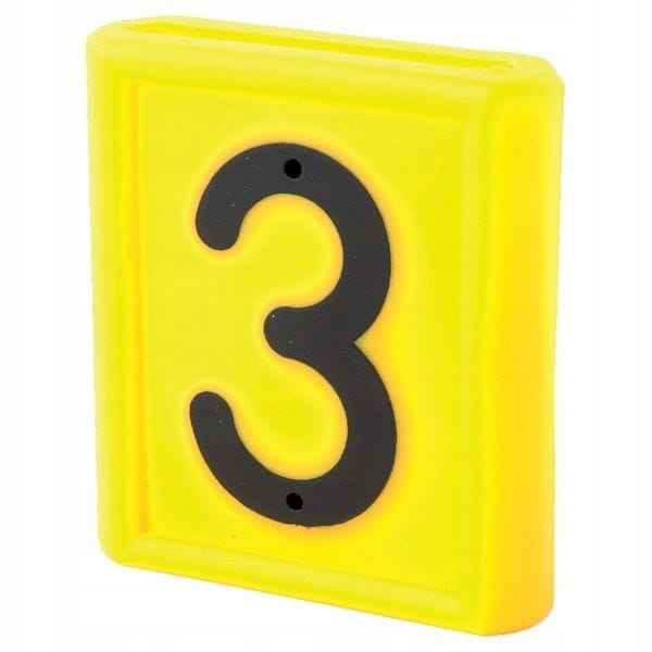 Płytka numer '3' do obroży dla bydła krów