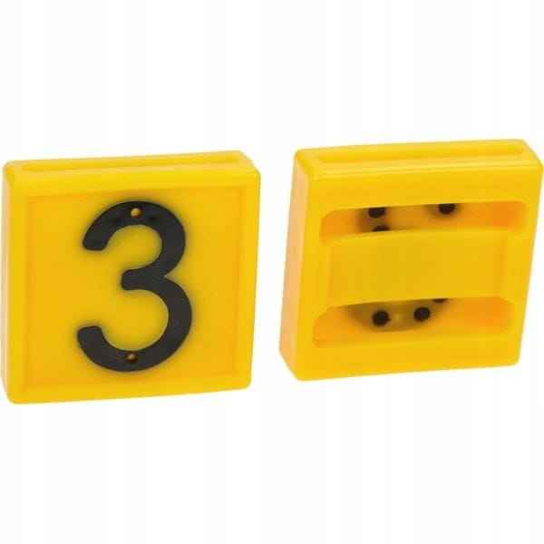 Płytka numer '3' do obroży dla bydła krów