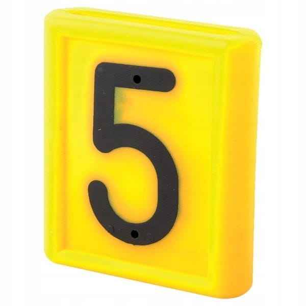 Płytka numer '5' do obroży identyfikacyjnej dla bydła krów krowy