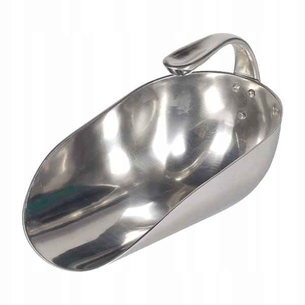 Szufelka aluminiowa do paszy 0,75 kg górny uchwyt