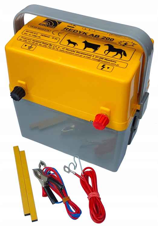 ELEKTRYZATOR PASTUCH NA KONIE BYDŁO 12/9V  REDYK AB200
