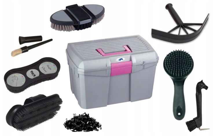 MODNY ZESTAW SZCZOTEK DLA KONIA