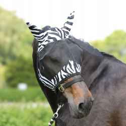 MOSKITIERA MASKA DLA KONIA PRZECIW OWADOM NA MUCHY Z USZAMI PONY