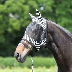 MOSKITIERA MASKA DLA KONIA PRZECIW OWADOM NA MUCHY Z USZAMI PONY