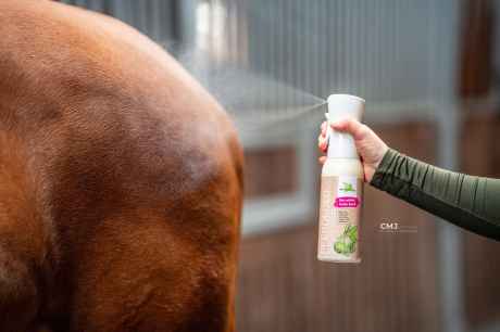 Przejdź do produktu SPRAY NA MUCHY DLA KONIA KOŃ ODSTRASZA MUCHY OWADY KOMARY NATURALNY SKŁAD