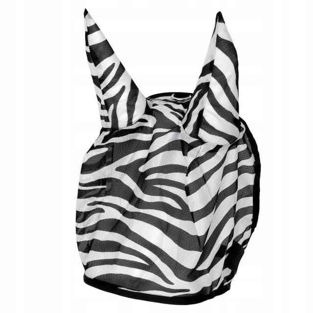 MOSKITIERA MASKA DLA KONIA PRZECIW OWADOM NA MUCHY ZEBRA Z USZAMI PONY