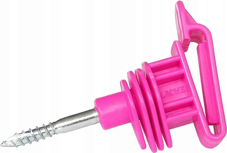 RÓŻOWY IZOLATOR DO PASTUCHÓW TAŚM OGRODZEŃ