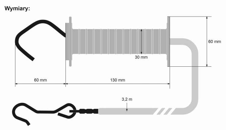 ZESTAW BRAMOWY DO OGRODZENIA ELEKTRYCZNEGO UCHWYT + GUMA