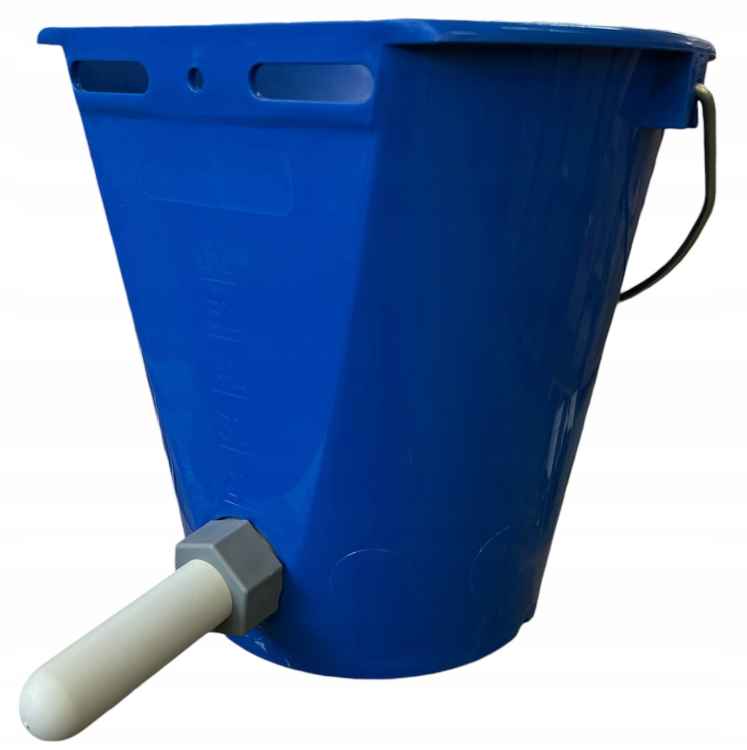 WIADRO DO POJENIA CIELĄT 8L ZAWÓR SMOCZEK WIADERKO PREMIUM SKALA