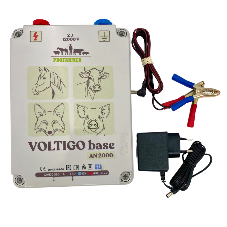 ELEKTRYZATOR AKUMULATOROWO-SIECIOWY VOLTIGO BASE AN 2000 NA KROWY LISY