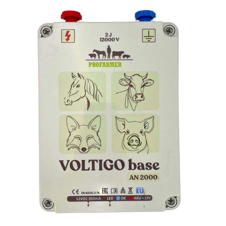 ELEKTRYZATOR AKUMULATOROWO-SIECIOWY VOLTIGO BASE AN 2000 NA KROWY LISY