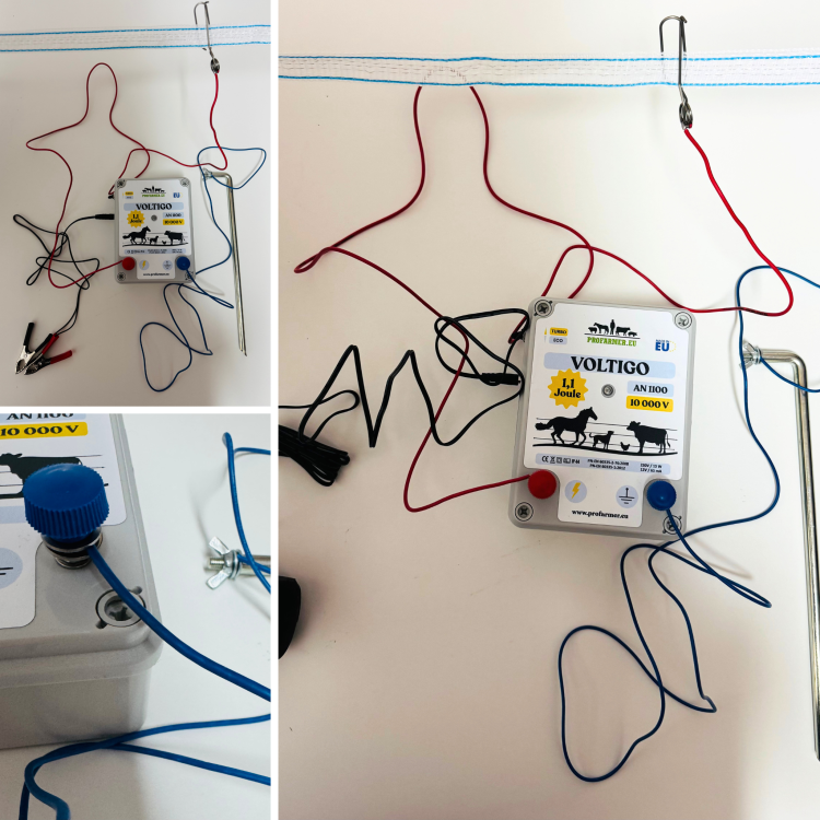 PODŁĄCZENIE ELEKTRYZATORA VOLTIGO AN 1100 DO TAŚMY