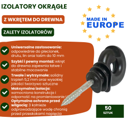 PASTUCH ELEKTRYCZNY NA DZIKI LISY WILKI JELENIE KONIE BYDŁO KROWY PSY 230 V