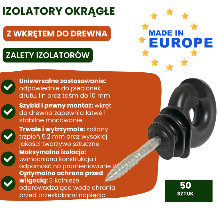 PASTUCH ELEKTRYCZNY NA DZIKI LISY WILKI JELENIE KONIE BYDŁO KROWY PSY 230 V