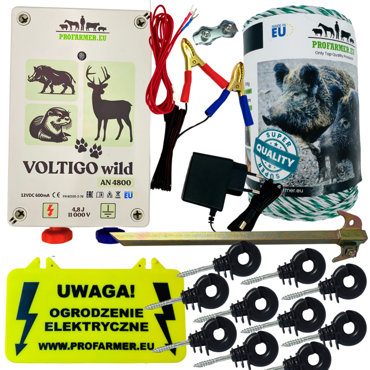 PASTUCH ELEKTRYCZNY BARDZO MOCNY NA DZIKI WILKI BYDŁO