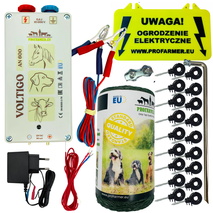 OGRODZENIE ELEKTRYCZNE PASTUCH ELEKTRYCZNY DLA PSA DO OGROGU