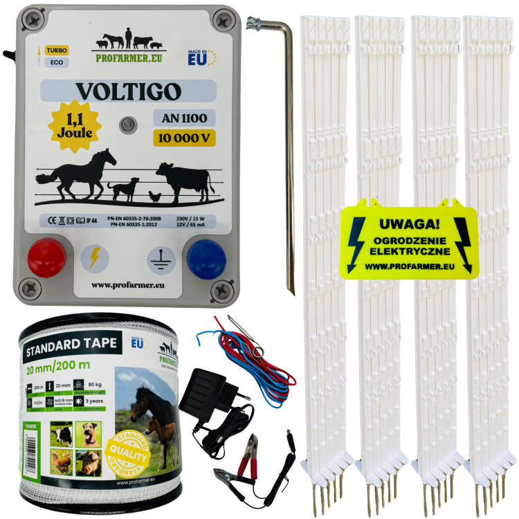 OGRODZENIE ELEKTRYCZNE PASTUCH ELEKTRYCZNY DLA KONI KRÓW