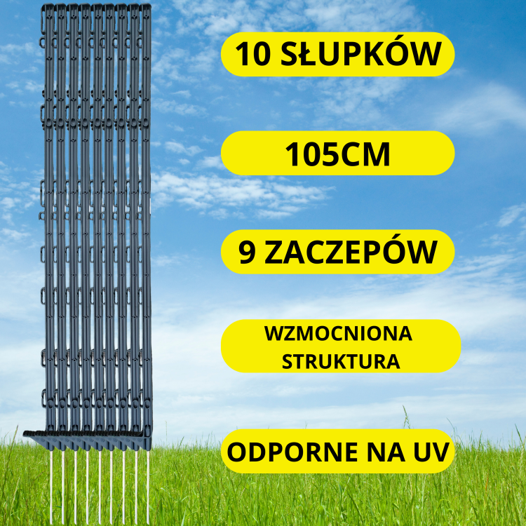 OGRODZENIE ELEKTRYCZNE PASTUCH ELEKTRYCZNY DLA PSA DO OGROGU DRÓB SŁUPKI