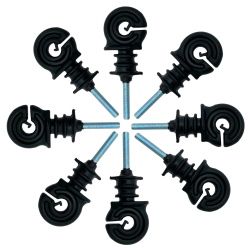 IZOLATORY GWINT METRYCZNY M6 PASTUCH ELEKTRYCZNY DO DRUTU PLECIONKI -25 SZT