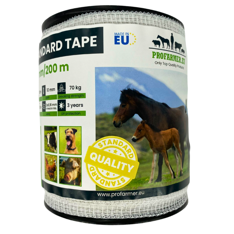 Taśma do ogrodzenia elektrycznego 200m 1cm