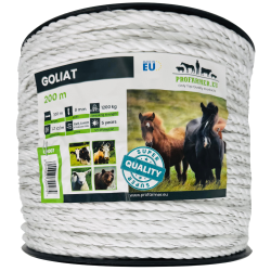 Najgrubsza lina do pastucha 8mm biała na konie krowy