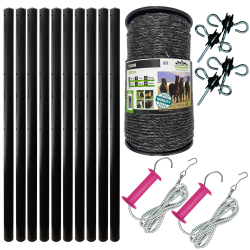 Lonżownik zestaw czarno-różowy 20m średnicy