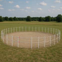 Wizualizacja lonżownik 20m ze słupków Equisafe