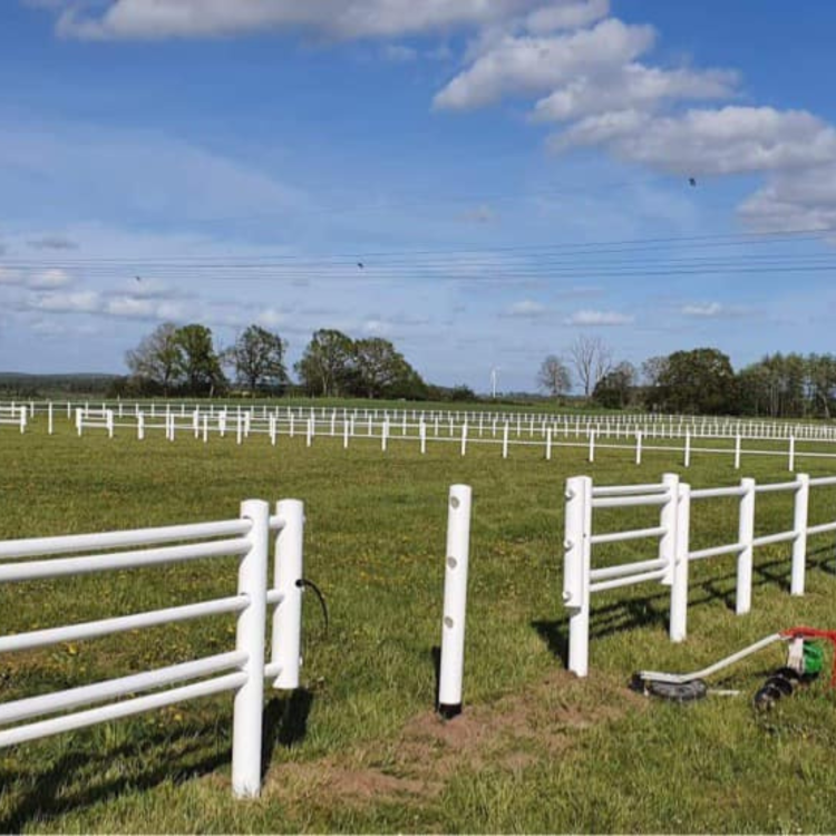 Brama do ogrodzeń dla koni biała szeroka.png