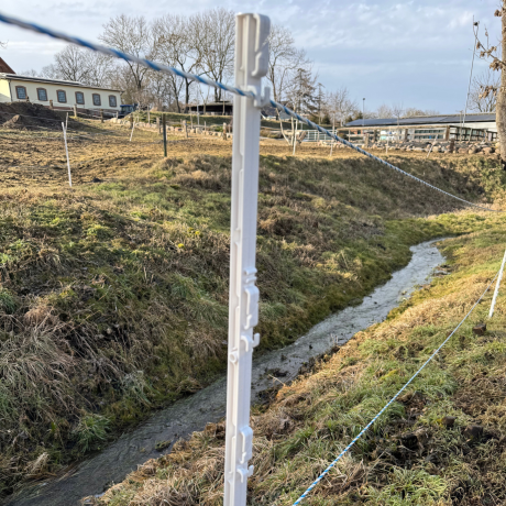 Przejdź do produktu Słupki do pastucha elektrycznego 154 cm BIAŁE paliki dla koni PREMIUM – 20 szt