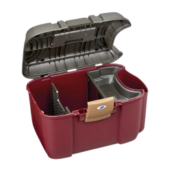 Bordowa skrzynka jeździecka organizer na akcesoria do pielęgnacji konia