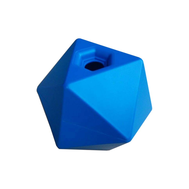 Piłka dla konia niebieska na smaczki do boku na padok