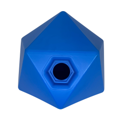 Piłka dla konia niebieska na smaczki do boku na padok