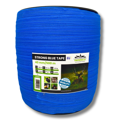 Przejdź do produktu Taśma do pastucha elektrycznego 40mm - 500m niebieska STRONG BLUE
